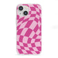 Wavy Check iPhone 13 Mini Clear Bumper Case