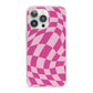 Wavy Check iPhone 13 Pro Clear Bumper Case