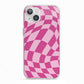 Wavy Check iPhone 13 TPU Impact Case with White Edges
