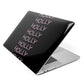 Wavy Name Apple MacBook Case Side View
