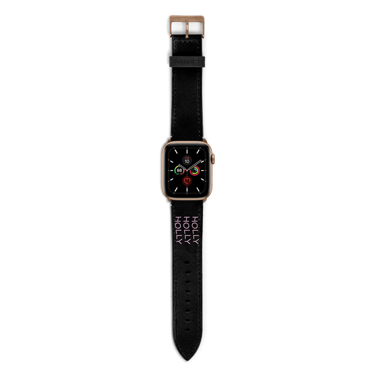 Wavy Name Apple Watch Strap with Gold Hardware