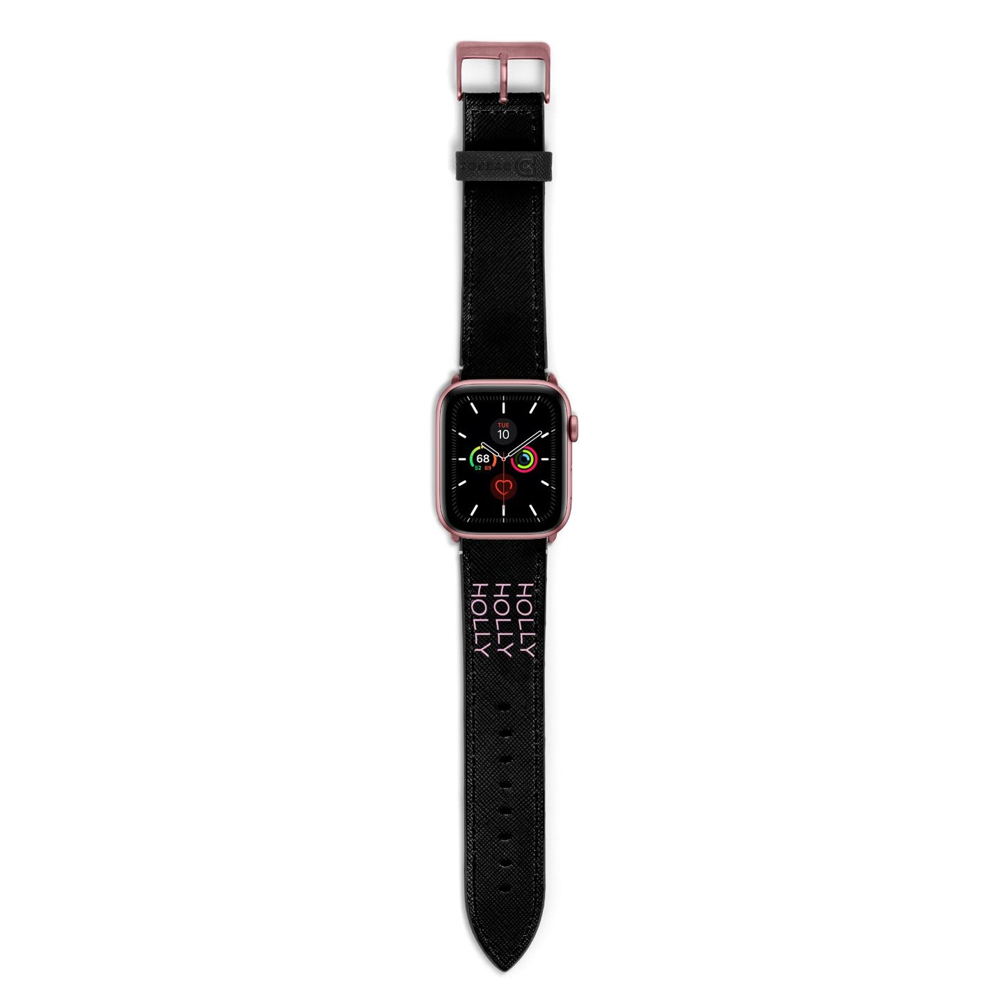 Wavy Name Apple Watch Strap with Rose Gold Hardware