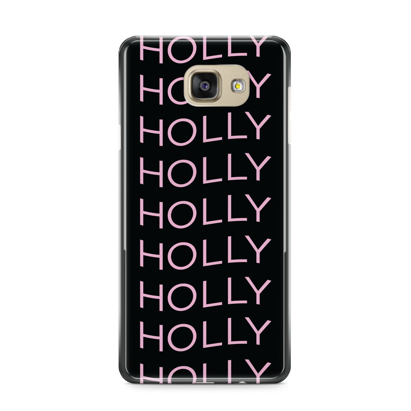 Wavy Name Samsung Galaxy A9 2016 Case on gold phone