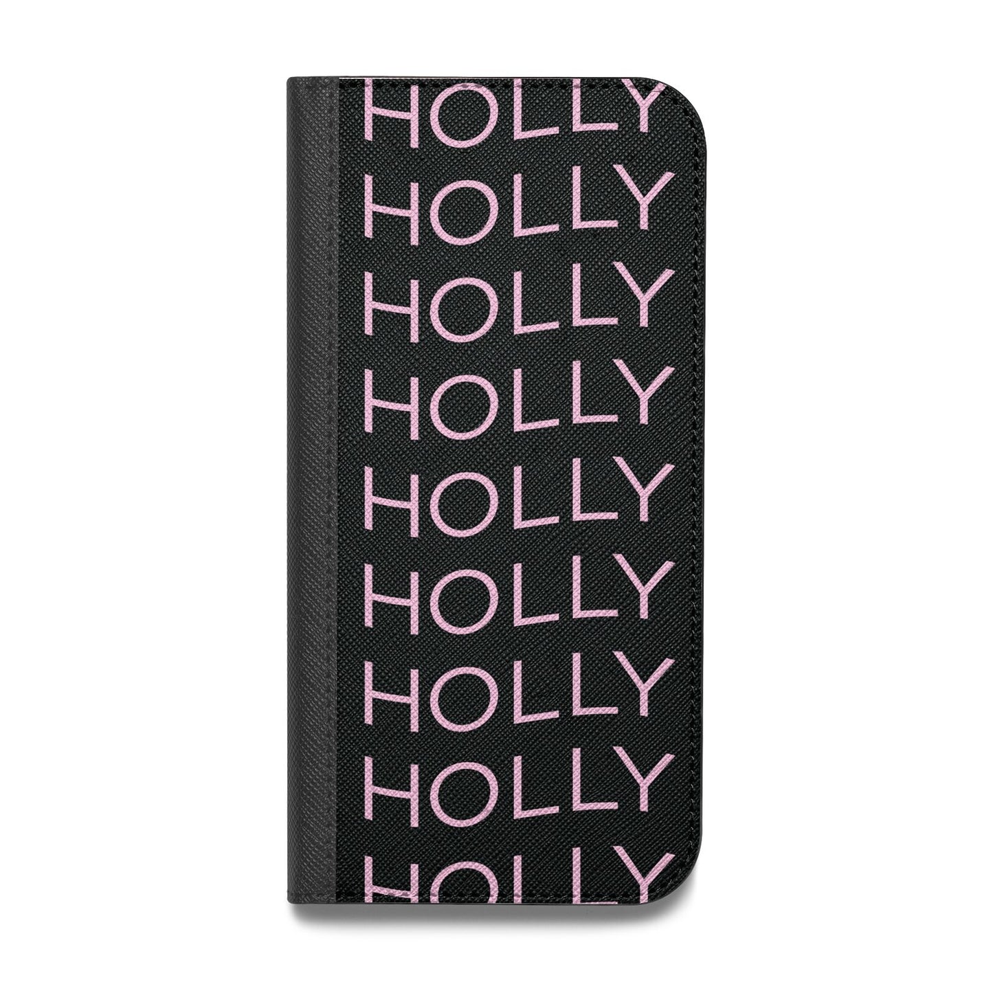 Wavy Name Vegan Leather Flip Samsung Case