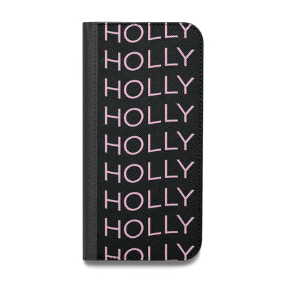 Wavy Name Vegan Leather Flip Samsung Case