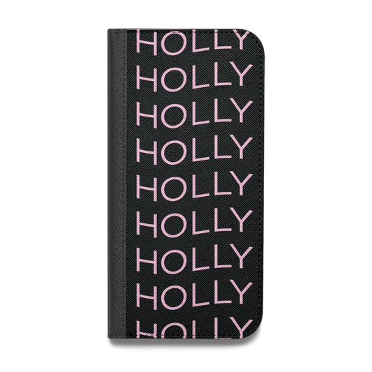 Wavy Name Vegan Leather Flip Samsung Case