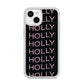 Wavy Name iPhone 14 Glitter Tough Case Starlight