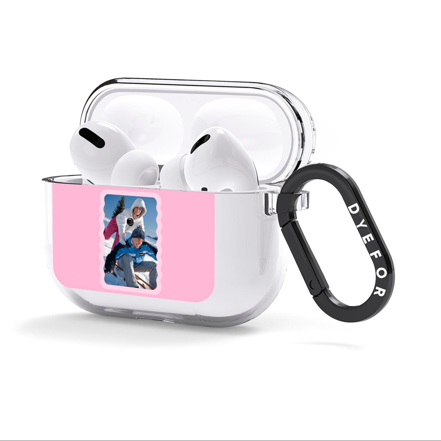 Wavy Photo Border AirPods Clear Case 3rd Gen Side Image