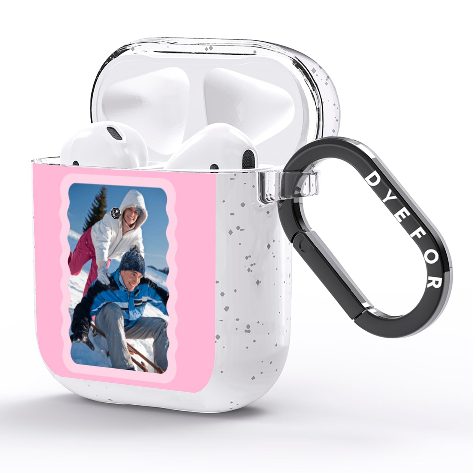 Wavy Photo Border AirPods Glitter Case Side Image