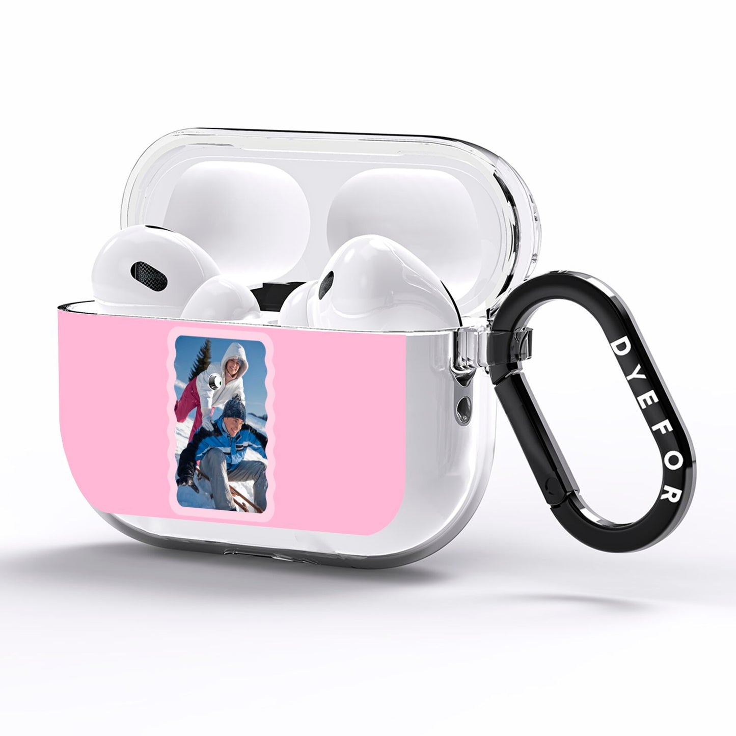 Wavy Photo Border AirPods Pro Clear Case Side Image