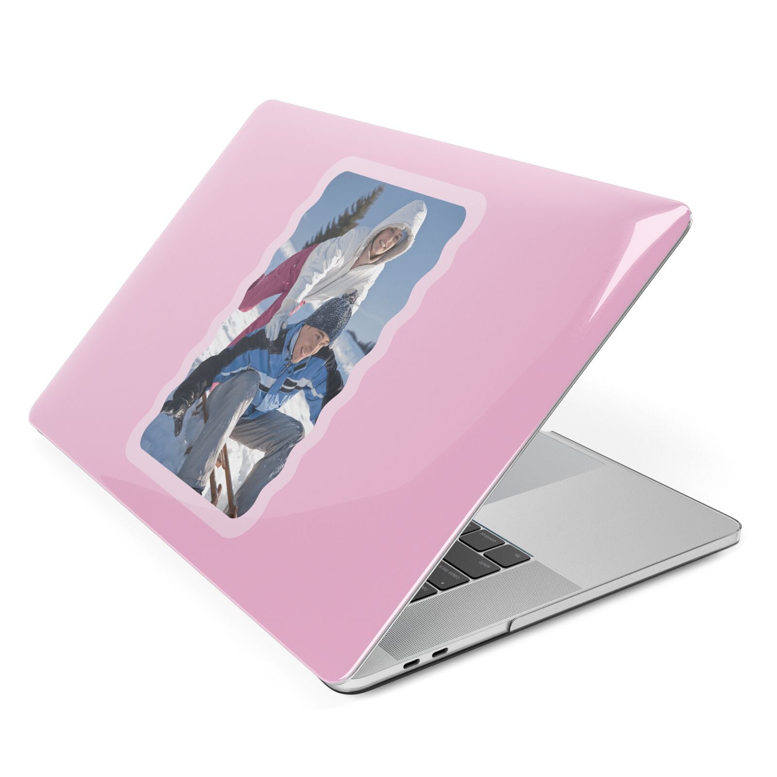 Wavy Photo Border Apple MacBook Case Side View