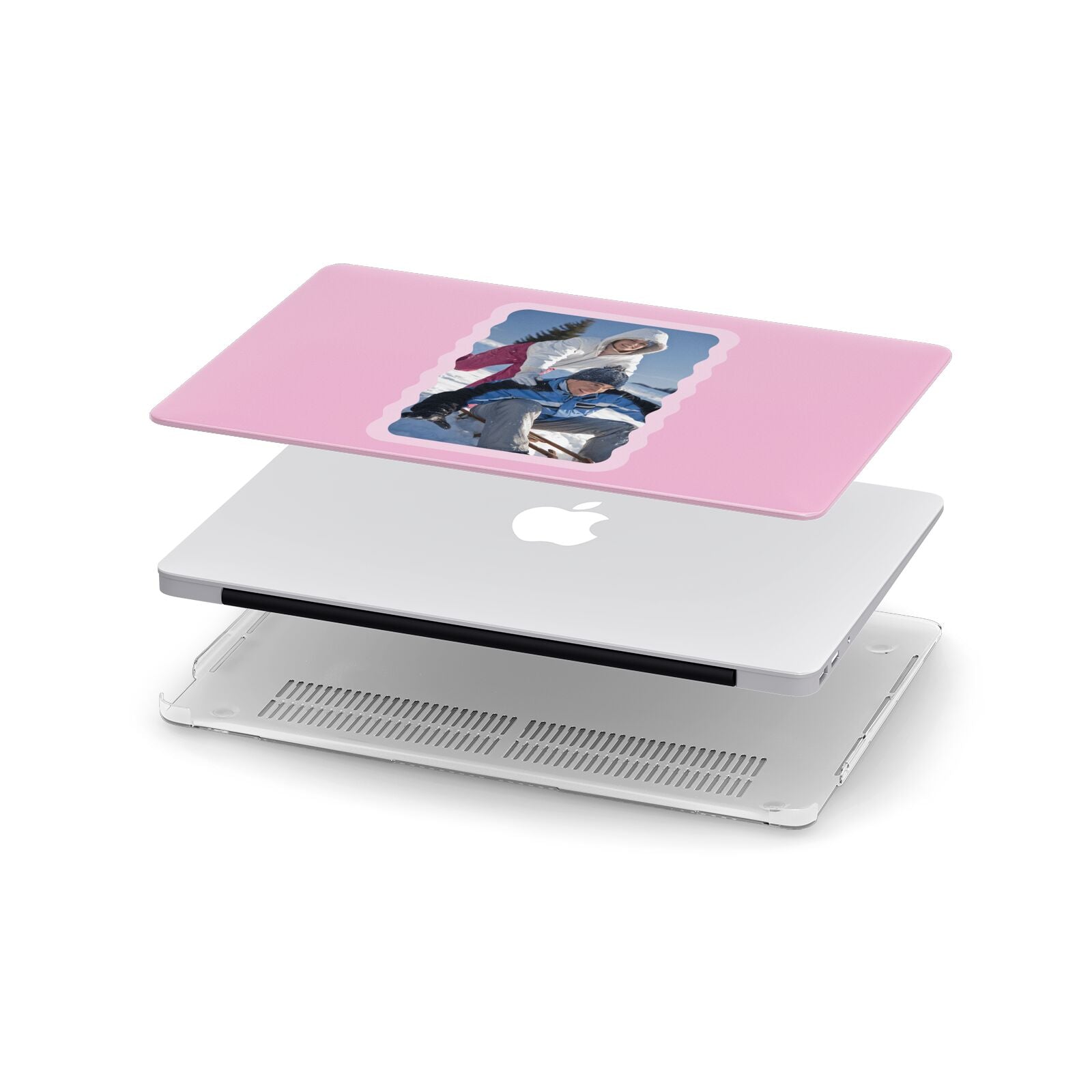 Wavy Photo Border Apple MacBook Case in Detail