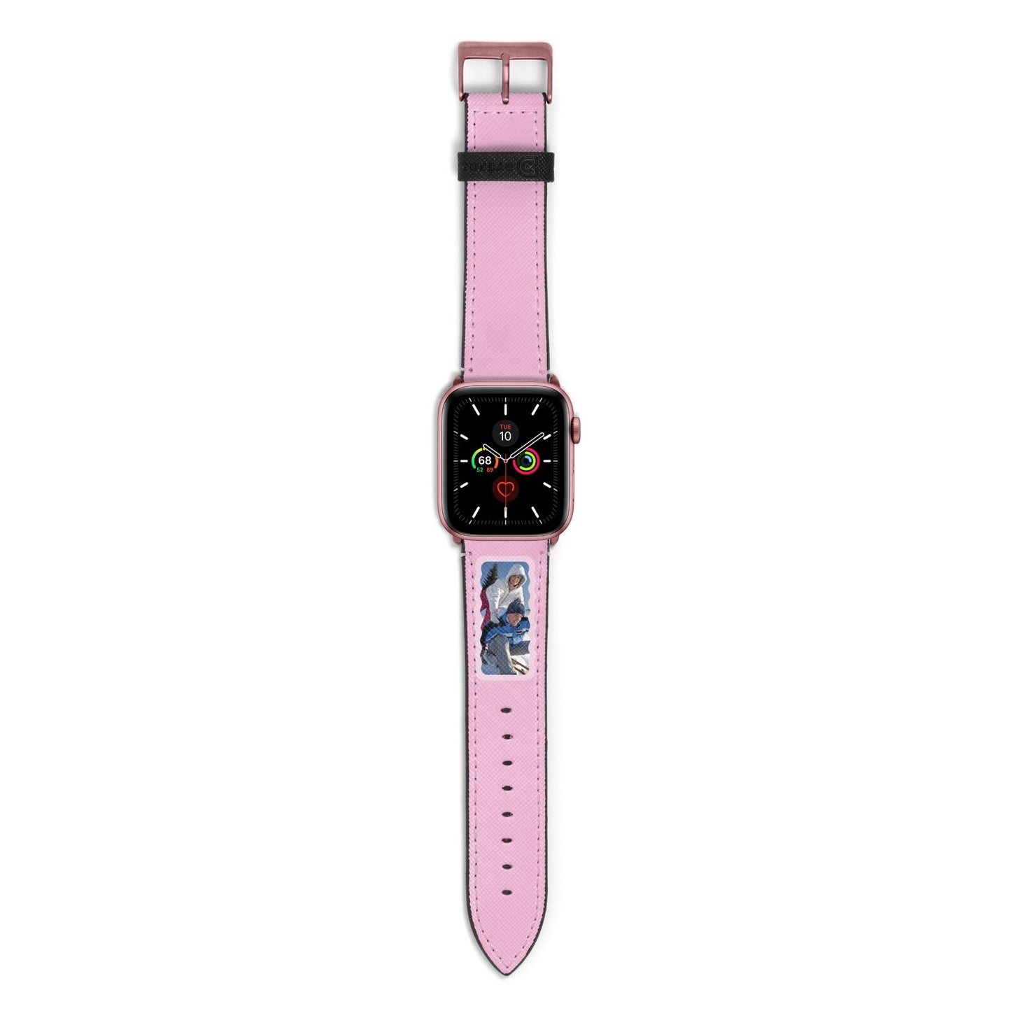 Wavy Photo Border Apple Watch Strap with Rose Gold Hardware