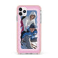 Wavy Photo Border iPhone 11 Pro Max Impact Pink Edge Case
