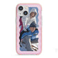 Wavy Photo Border iPhone 13 Mini TPU Impact Case with Pink Edges