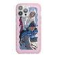 Wavy Photo Border iPhone 13 Pro Max TPU Impact Case with Pink Edges