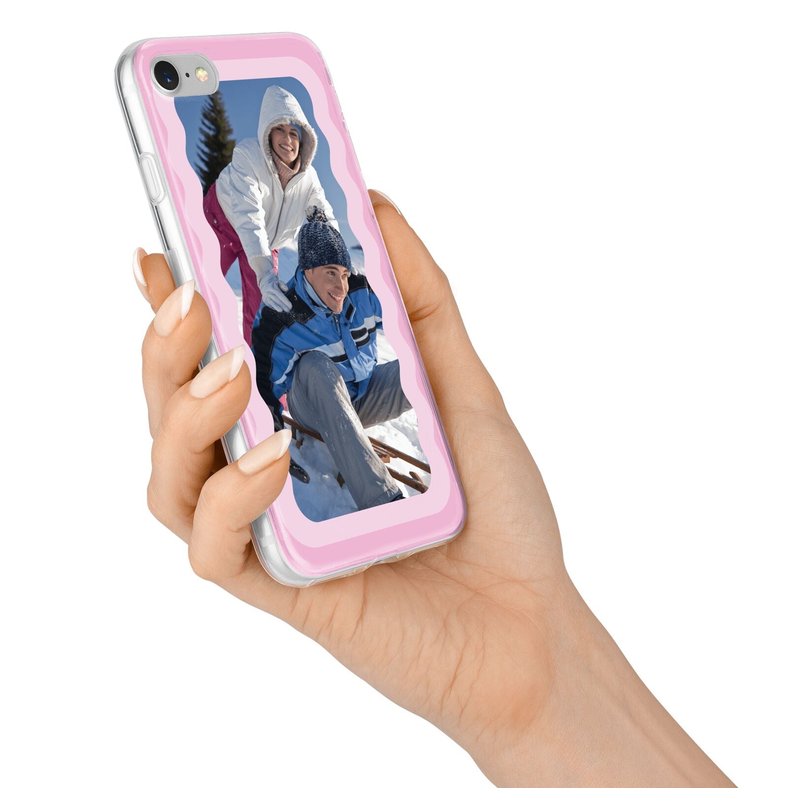 Wavy Photo Border iPhone 7 Bumper Case on Silver iPhone Alternative Image