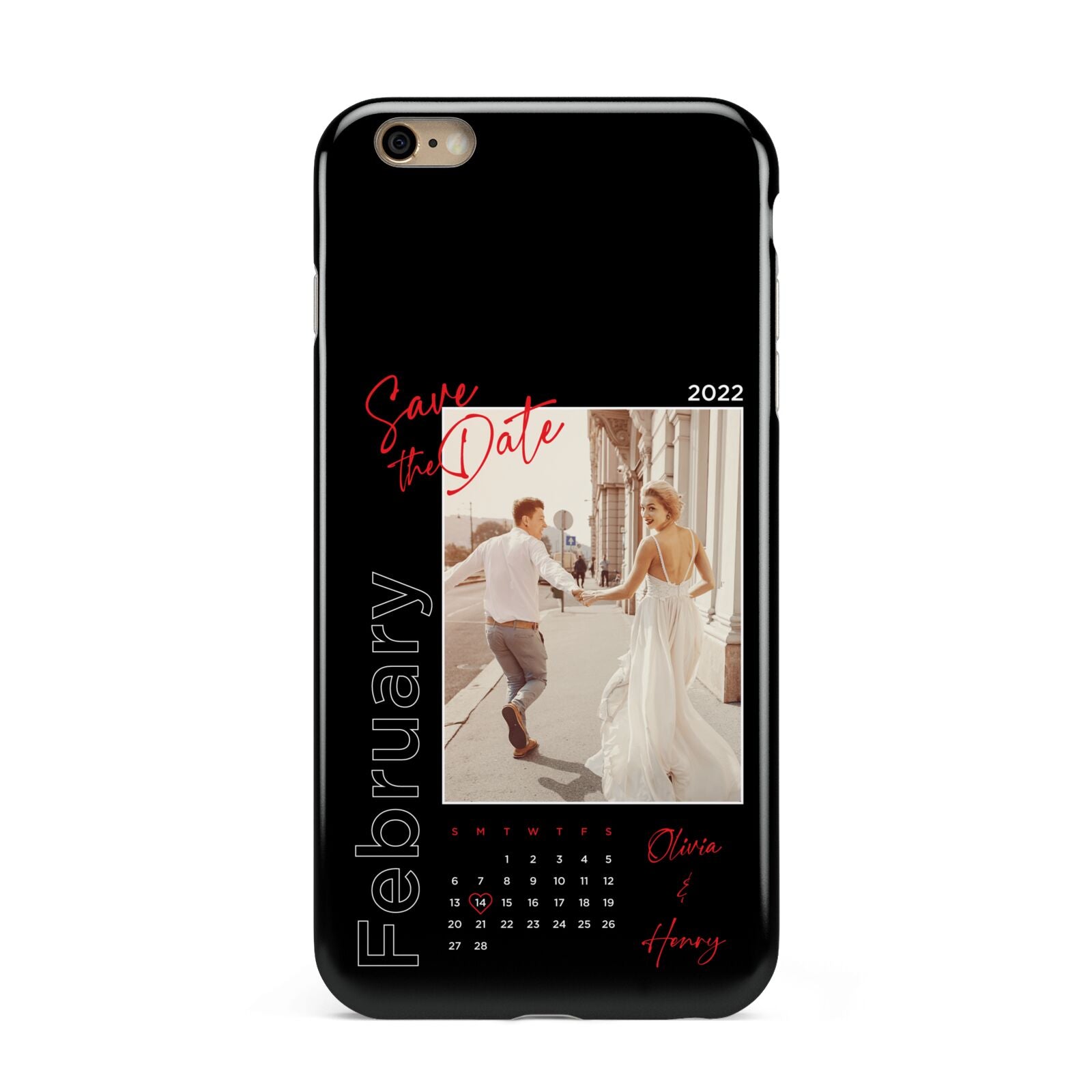 Wedding Date Personalised Photo Apple iPhone 6 Plus 3D Tough Case
