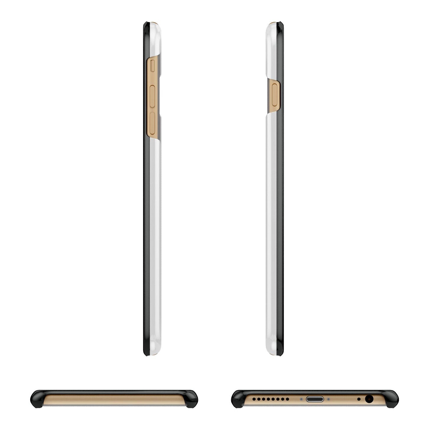 Wedding Date Personalised Photo Apple iPhone 6 Plus 3D Wrap Snap Case Angled Images