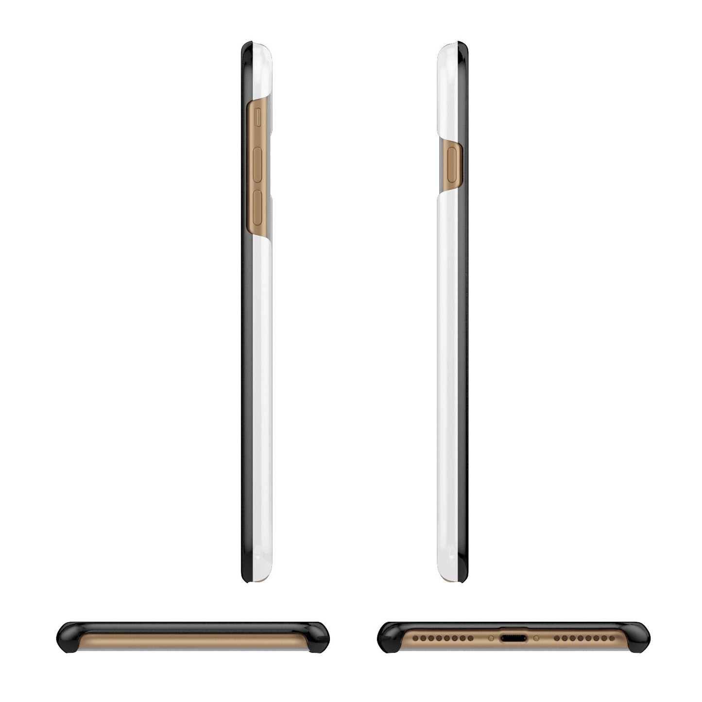 Wedding Date Personalised Photo Apple iPhone 7 Plus 3D Wrap Snap Case Angled Images