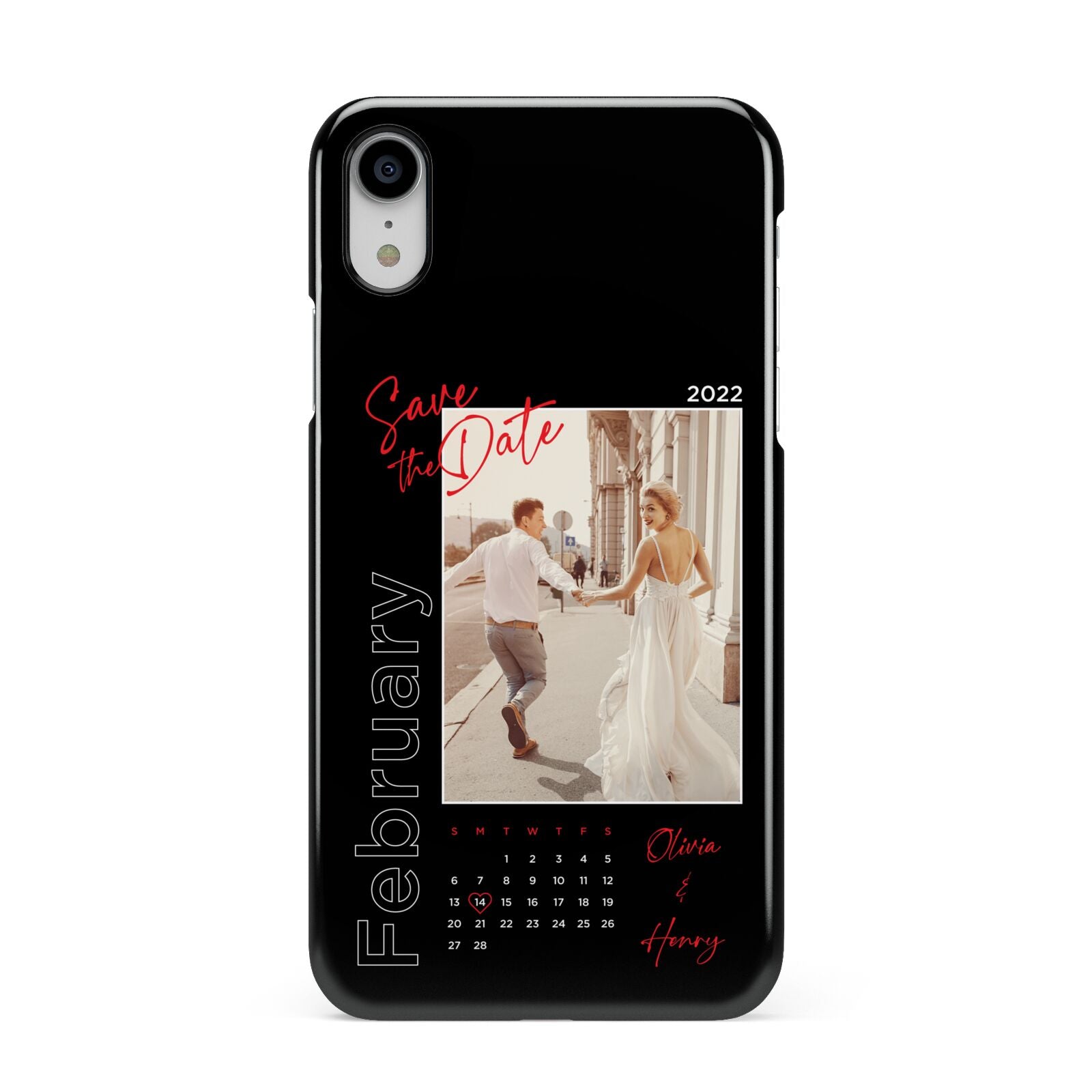 Wedding Date Personalised Photo Apple iPhone XR White 3D Snap Case