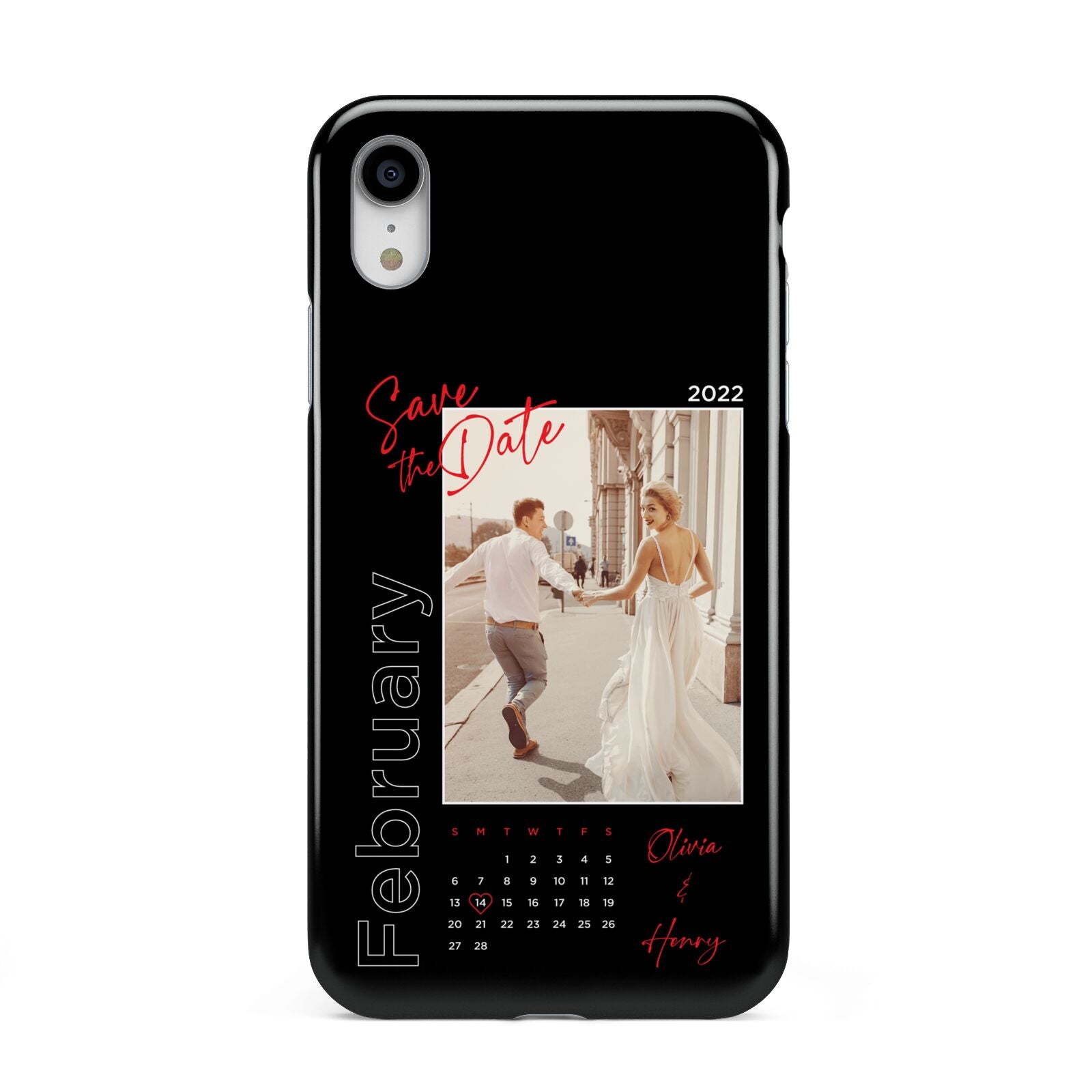 Wedding Date Personalised Photo Apple iPhone XR White 3D Tough Case