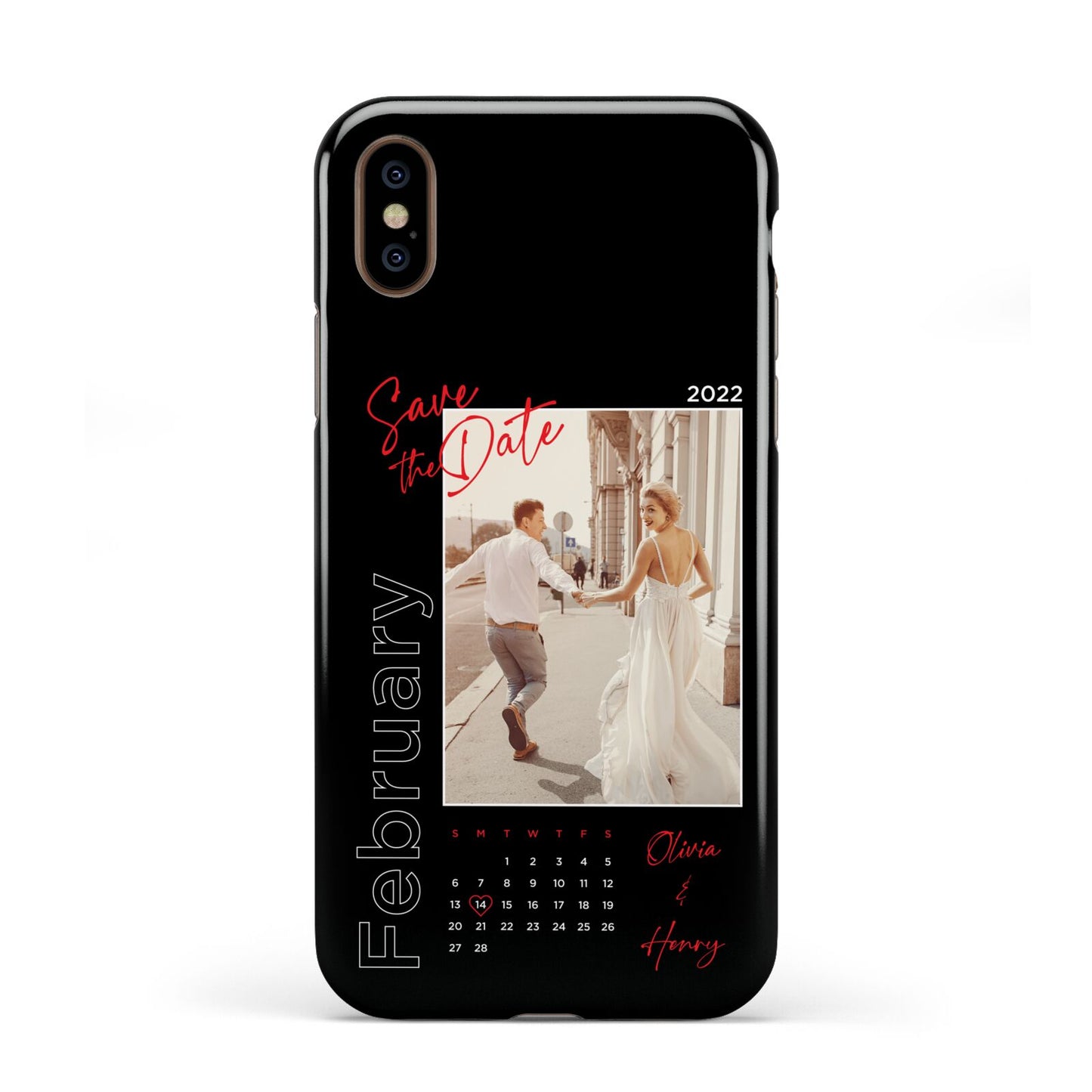 Wedding Date Personalised Photo Apple iPhone XS 3D Tough