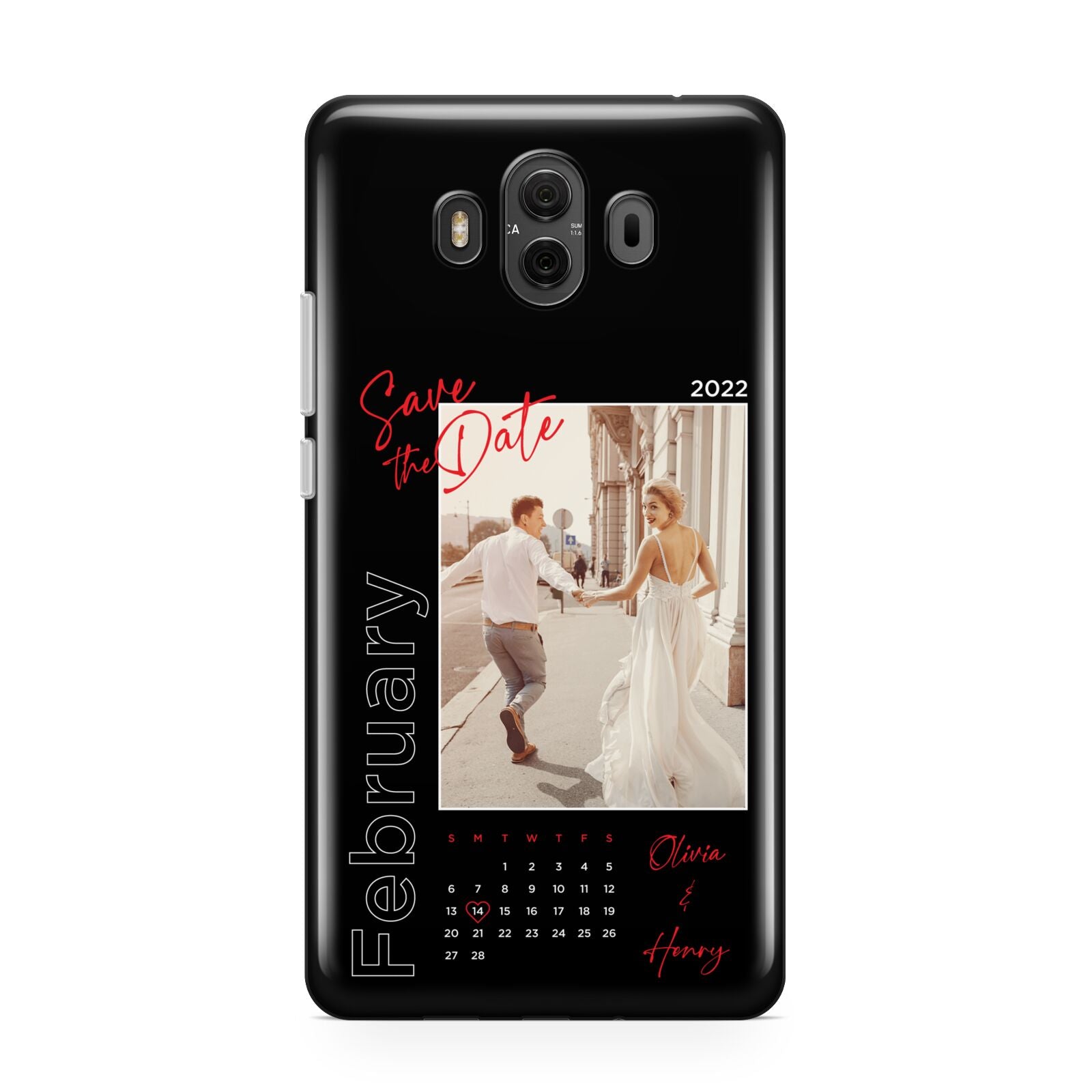 Wedding Date Personalised Photo Huawei Mate 10 Protective Phone Case