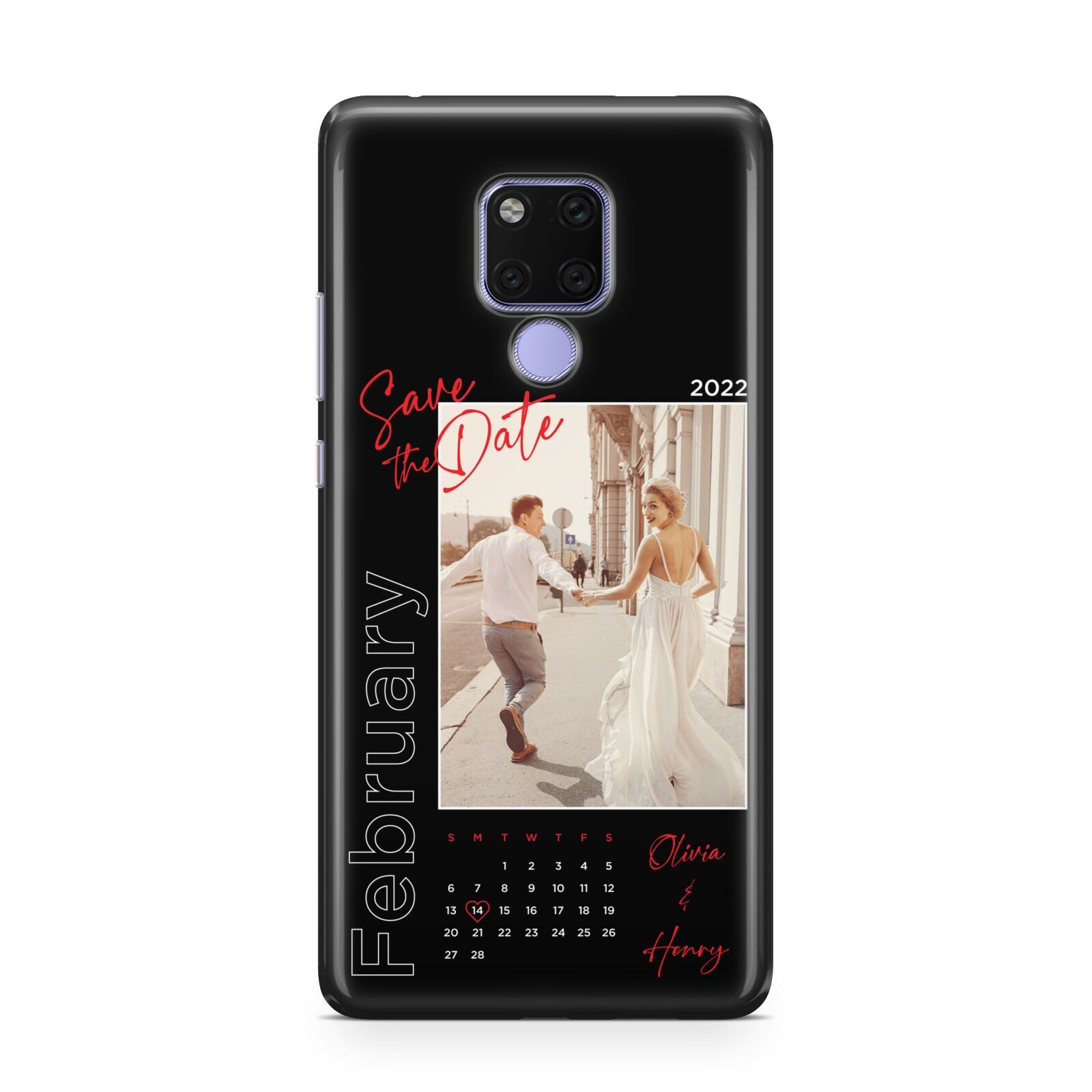 Wedding Date Personalised Photo Huawei Mate 20X Phone Case