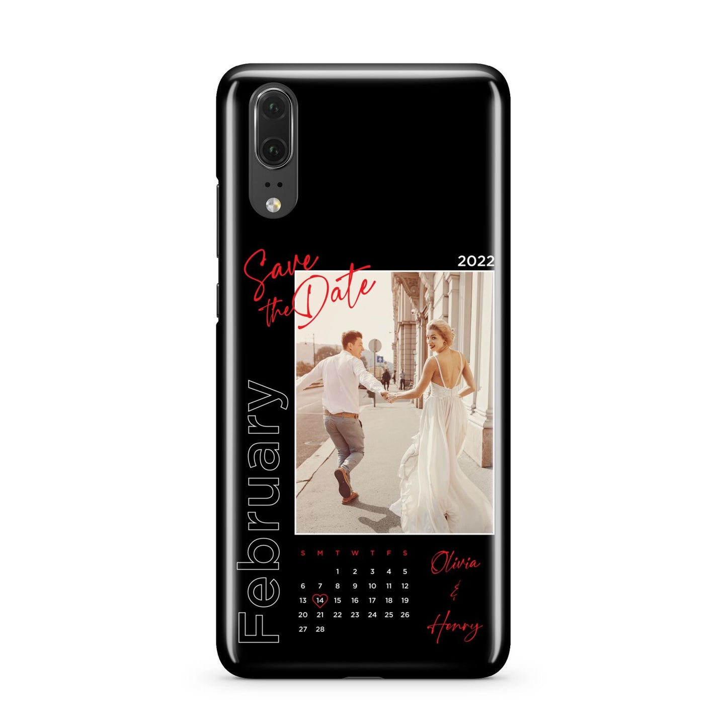 Wedding Date Personalised Photo Huawei P20 Phone Case