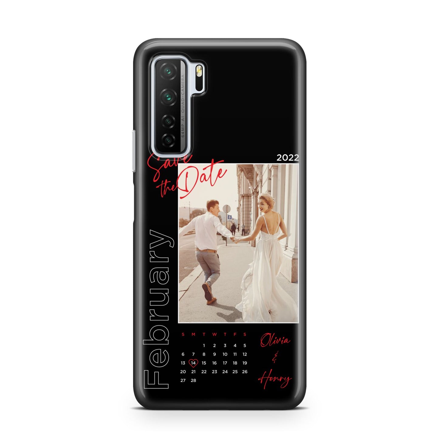 Wedding Date Personalised Photo Huawei P40 Lite 5G Phone Case