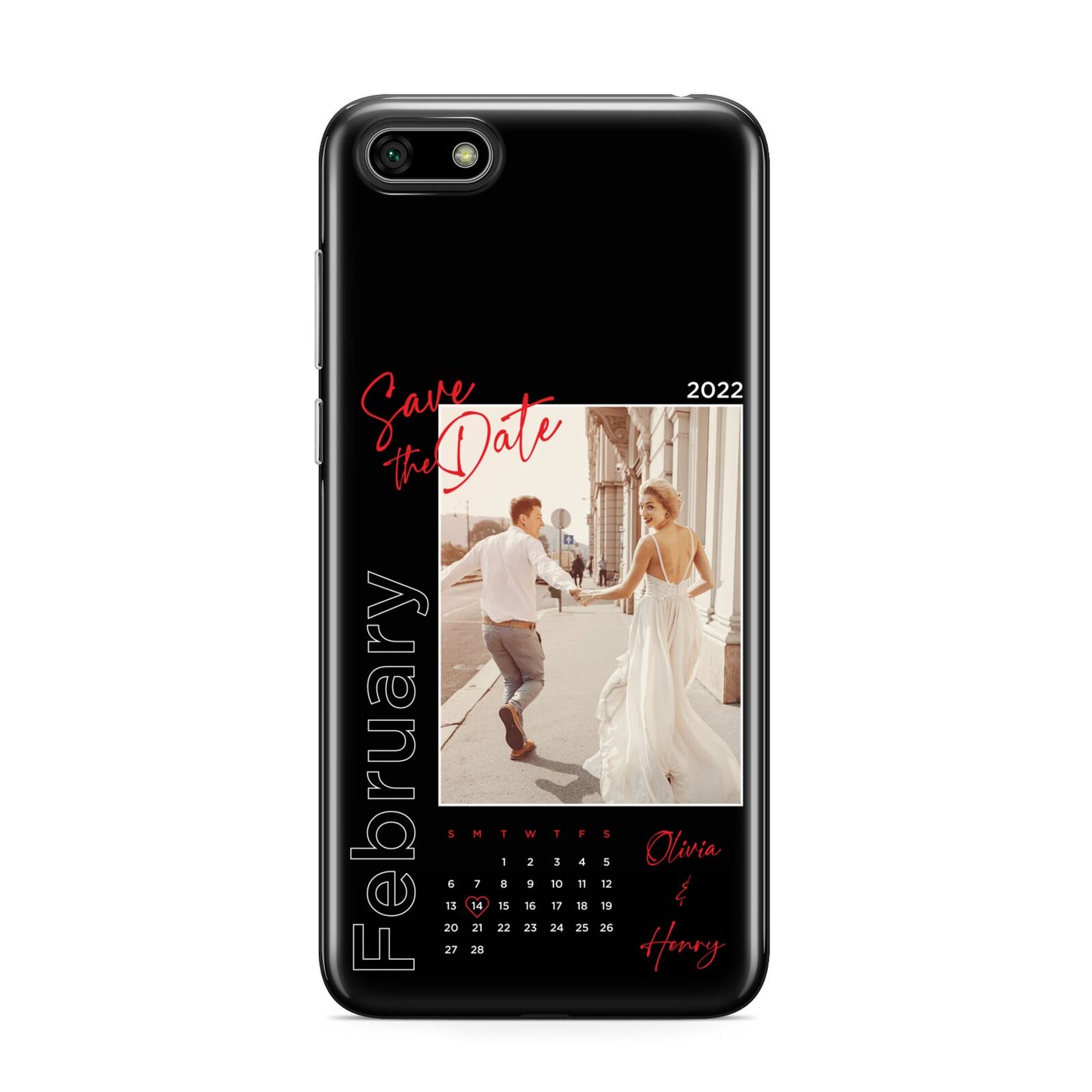 Wedding Date Personalised Photo Huawei Y5 Prime 2018 Phone Case
