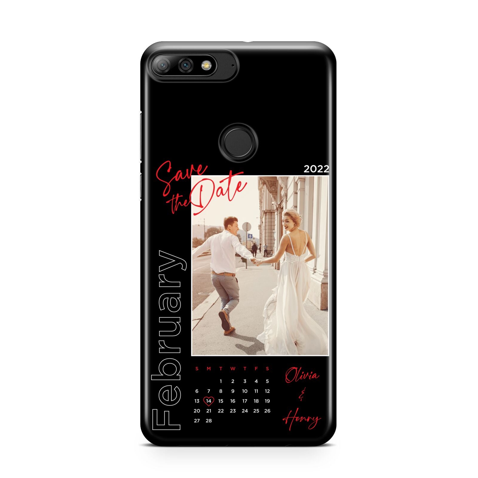 Wedding Date Personalised Photo Huawei Y7 2018