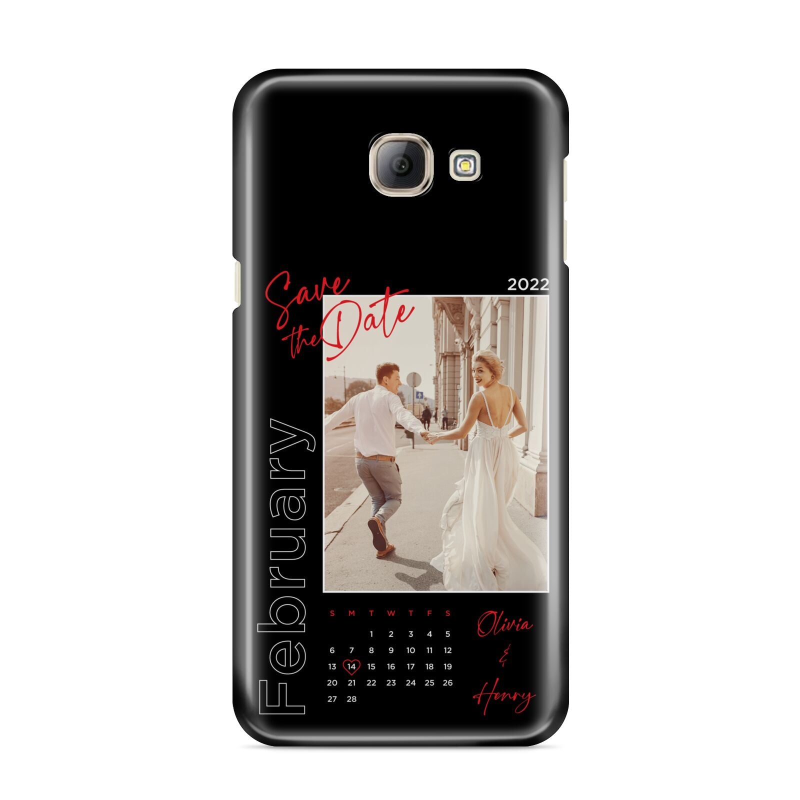 Wedding Date Personalised Photo Samsung Galaxy A8 2016 Case