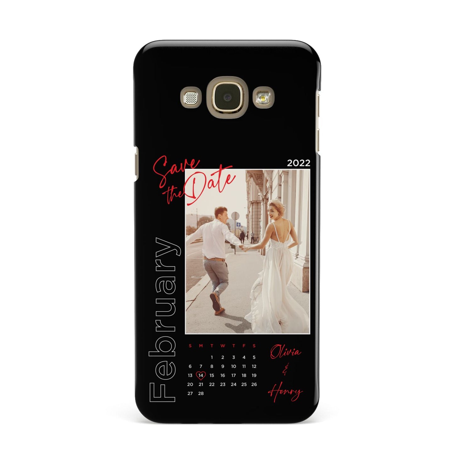 Wedding Date Personalised Photo Samsung Galaxy A8 Case