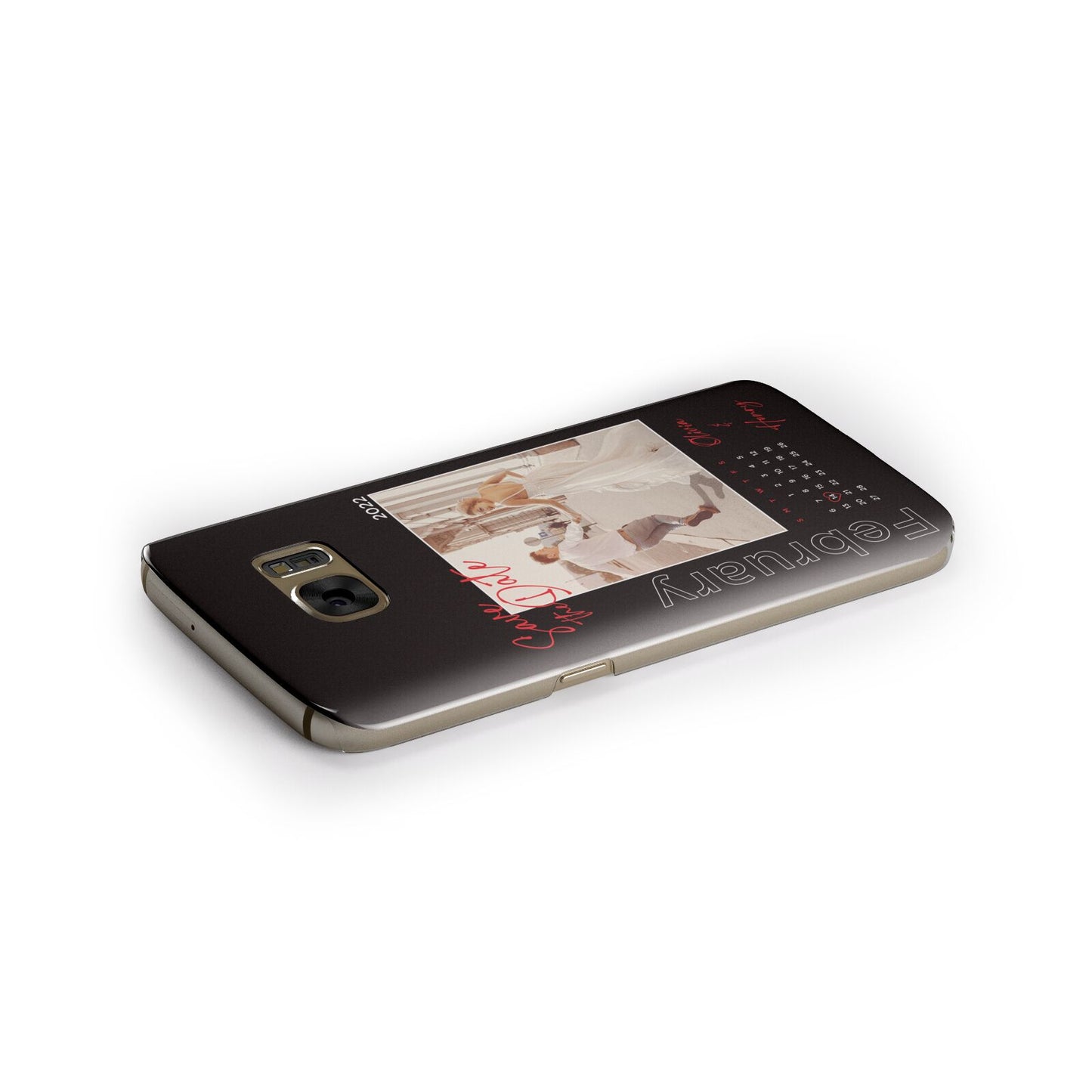 Wedding Date Personalised Photo Samsung Galaxy Case Side Close Up