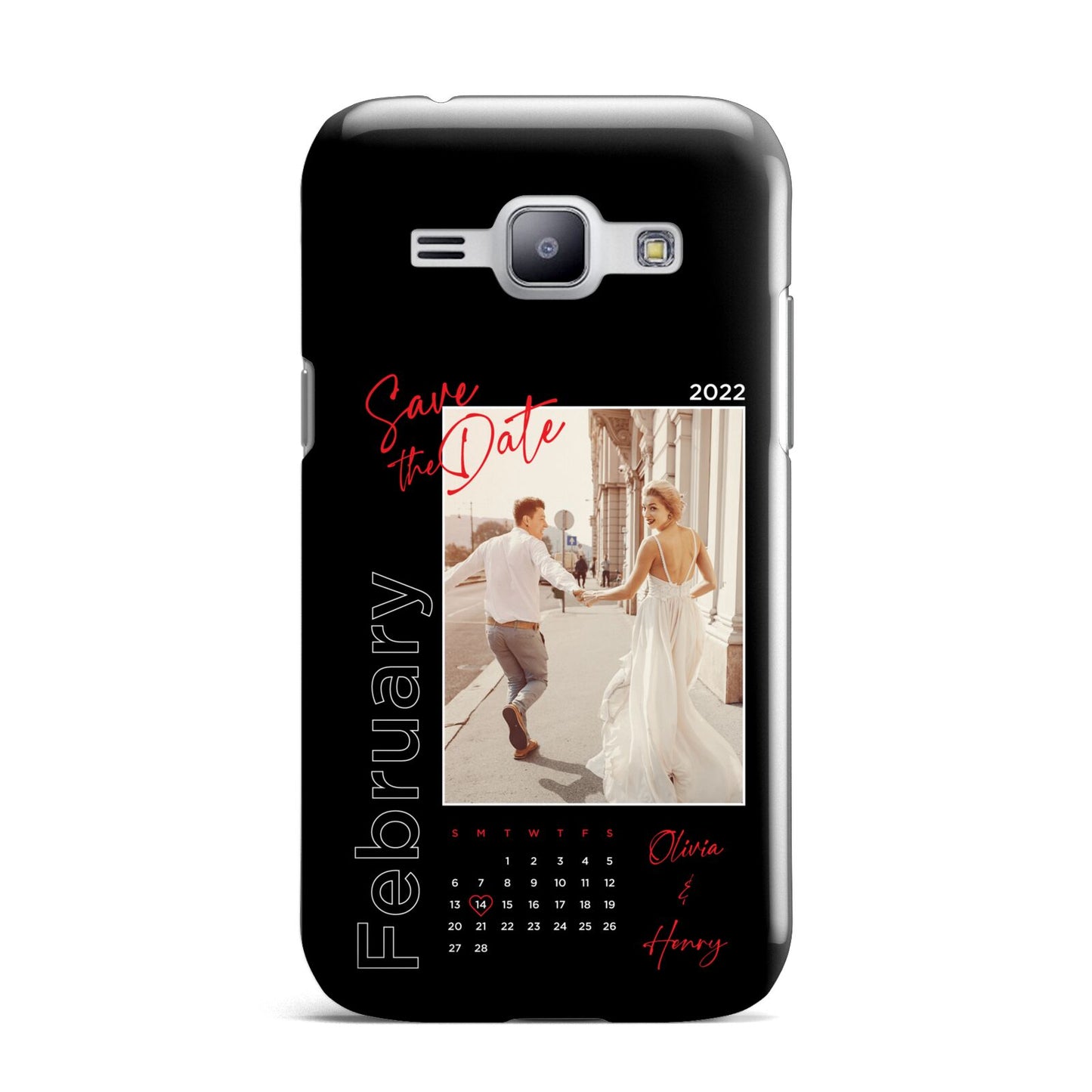 Wedding Date Personalised Photo Samsung Galaxy J1 2015 Case