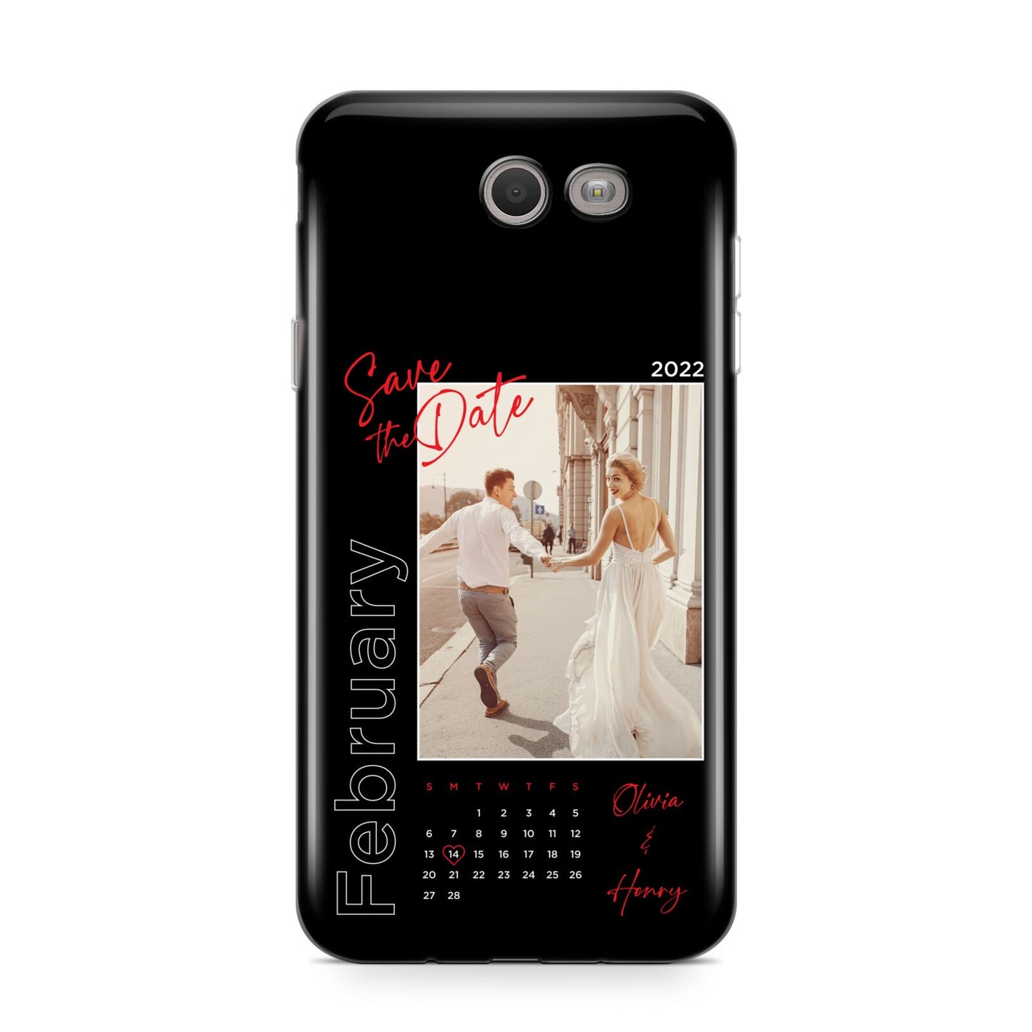 Wedding Date Personalised Photo Samsung Galaxy J7 2017 Case