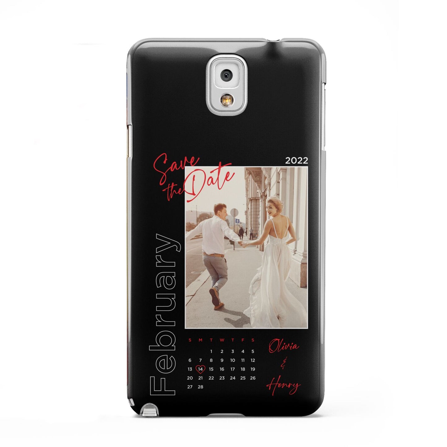 Wedding Date Personalised Photo Samsung Galaxy Note 3 Case