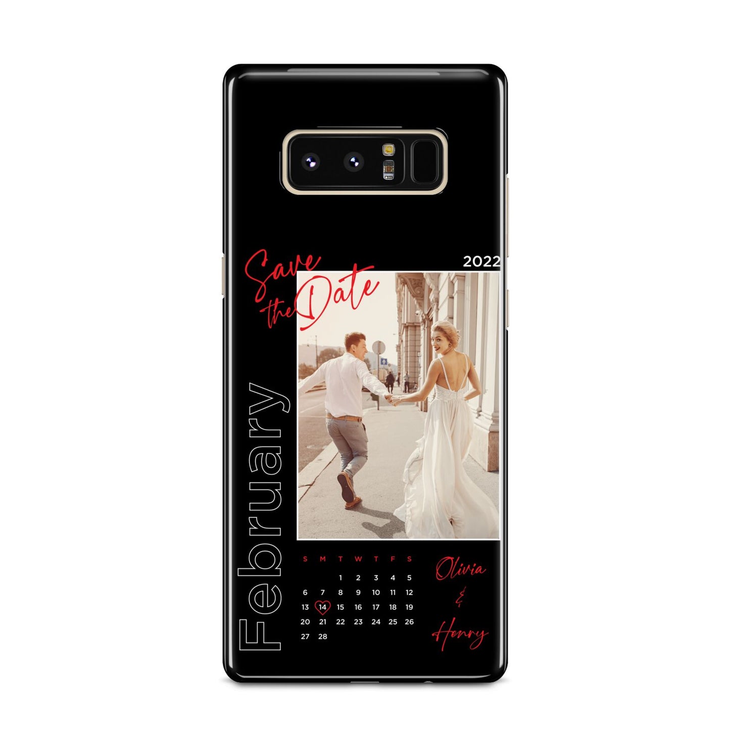 Wedding Date Personalised Photo Samsung Galaxy Note 8 Case