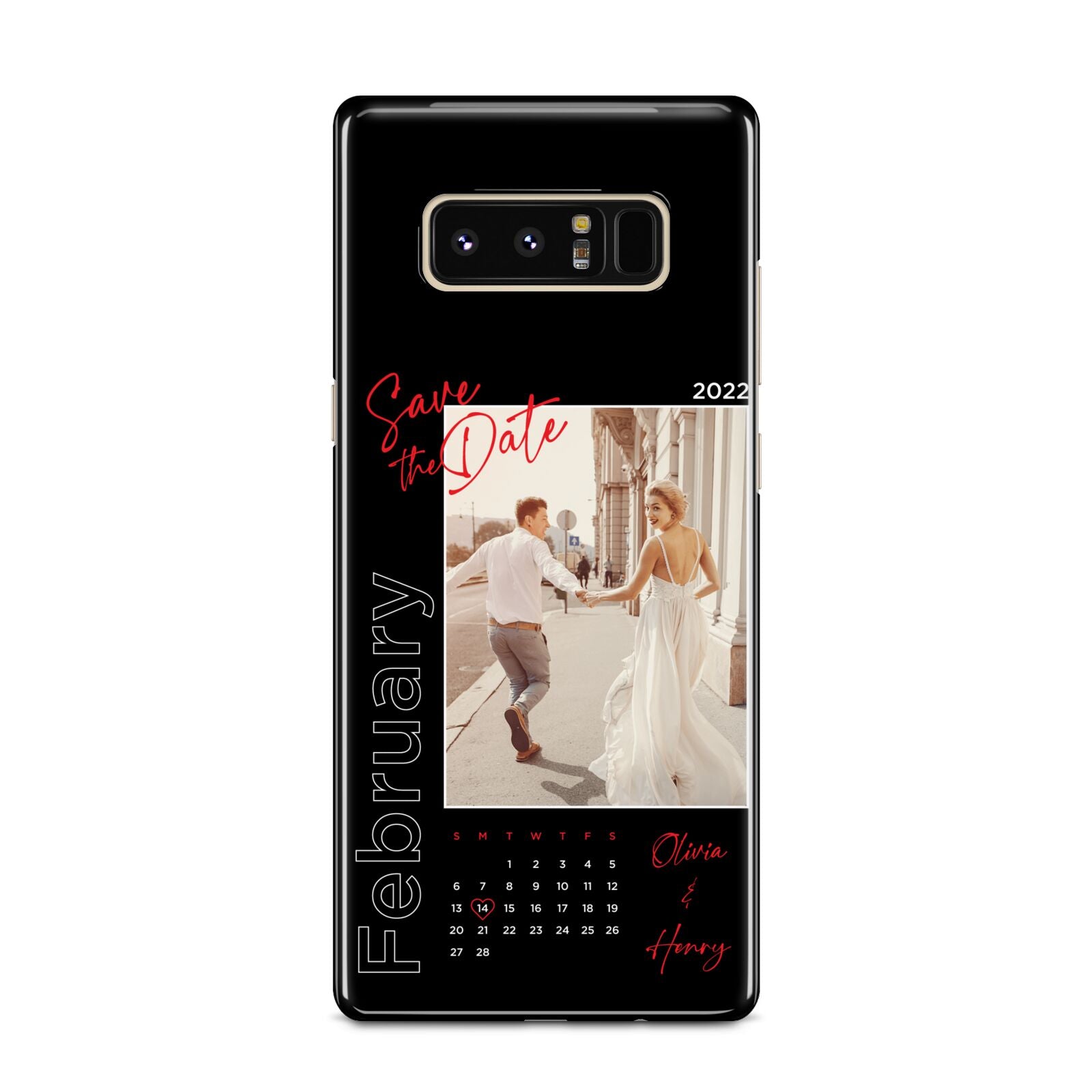Wedding Date Personalised Photo Samsung Galaxy Note 8 Case