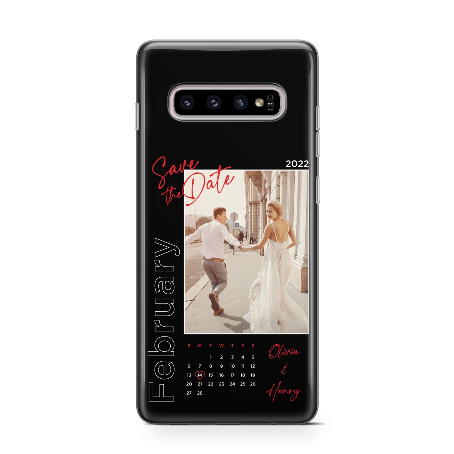 Wedding Date Personalised Photo Samsung Galaxy S10 Case