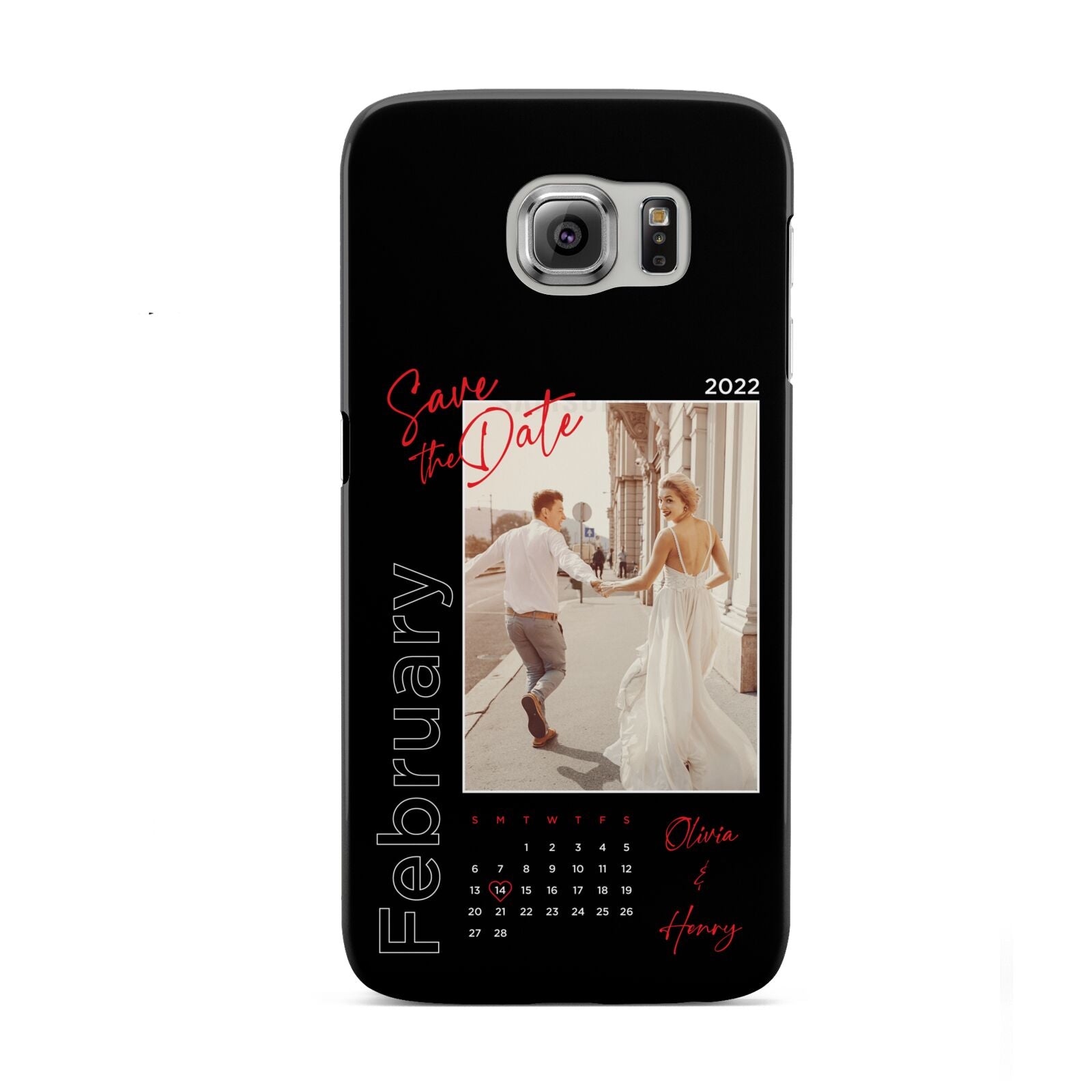 Wedding Date Personalised Photo Samsung Galaxy S6 Case