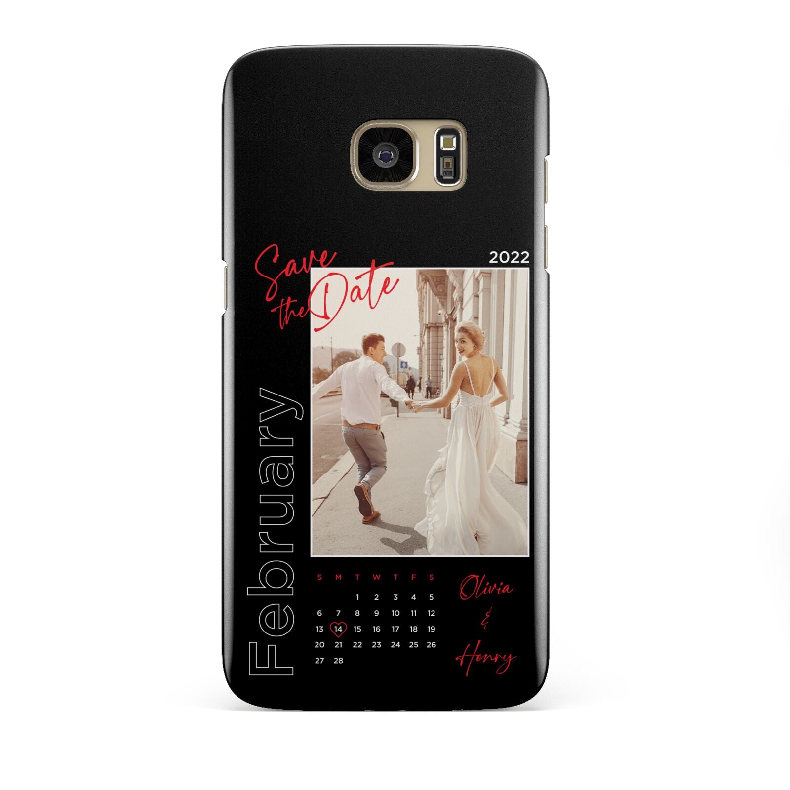 Wedding Date Personalised Photo Samsung Galaxy S7 Edge Case