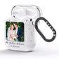 Wedding Photo Upload Keepsake with Text AirPods Glitter Case Side Image