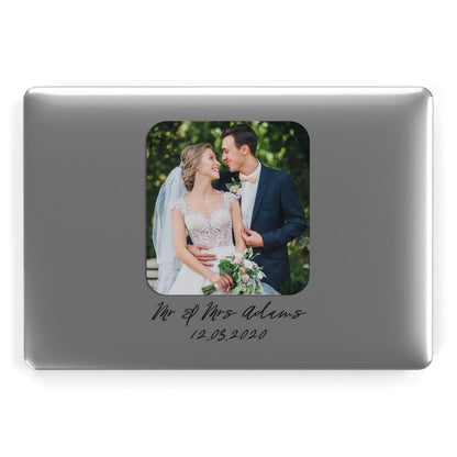 Wedding Photo Upload Keepsake with Text Apple MacBook Case