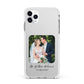 Wedding Photo Upload Keepsake with Text Apple iPhone 11 Pro Max in Silver with White Impact Case