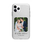 Wedding Photo Upload Keepsake with Text Apple iPhone 11 Pro in Silver with Bumper Case