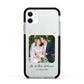 Wedding Photo Upload Keepsake with Text Apple iPhone 11 in White with Black Impact Case