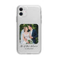 Wedding Photo Upload Keepsake with Text Apple iPhone 11 in White with Bumper Case